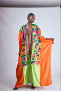 Odio Mimonet Beaded Monaco Kaftan luxury African designer full-length kaftan with beaded detailing, front view