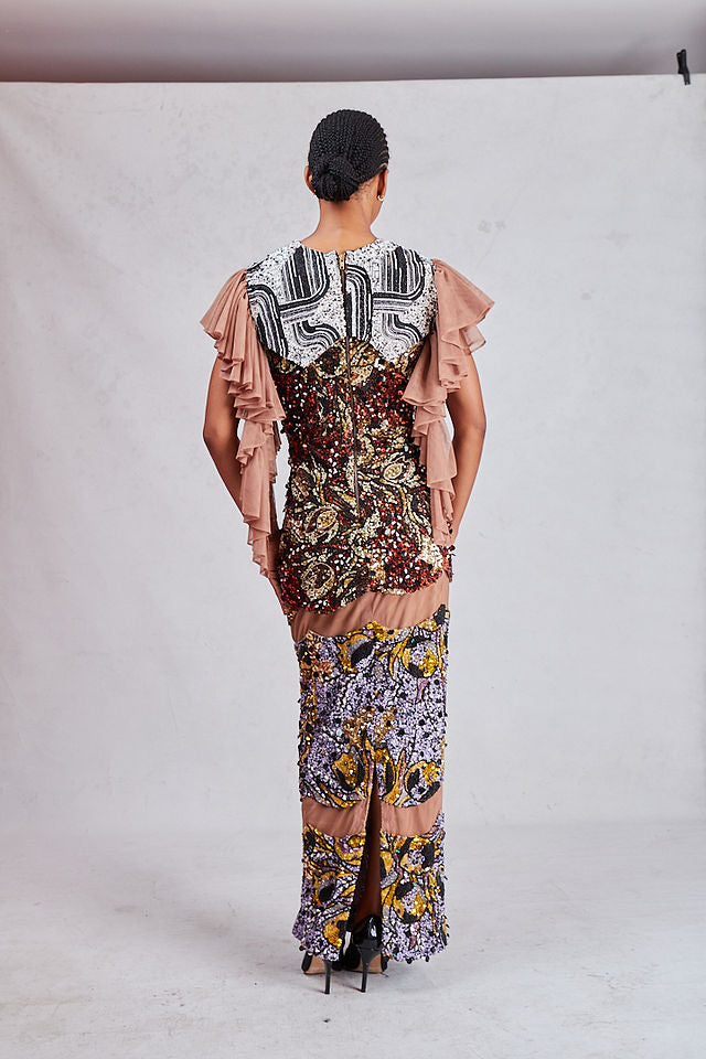 BEADED ANKARA EUDORA