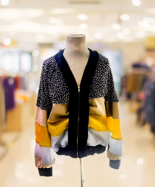 Aliyah Beaded Bomber Jacket