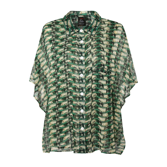 Raily green silk coordinate set