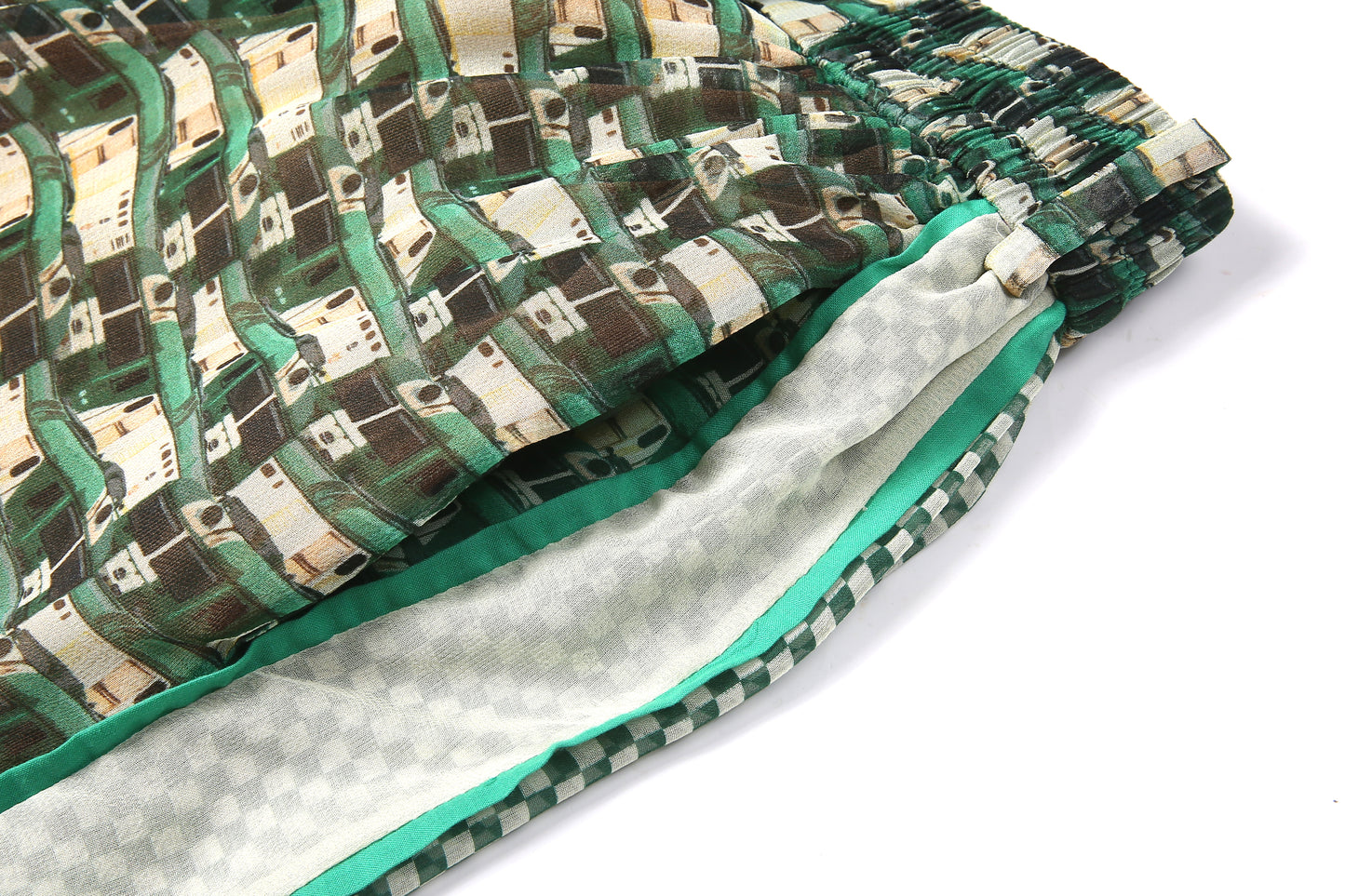 Raily green silk coordinate set
