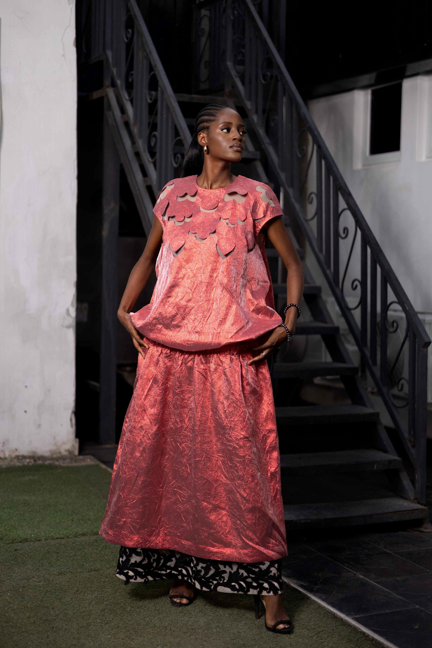RED BOLA DRESS