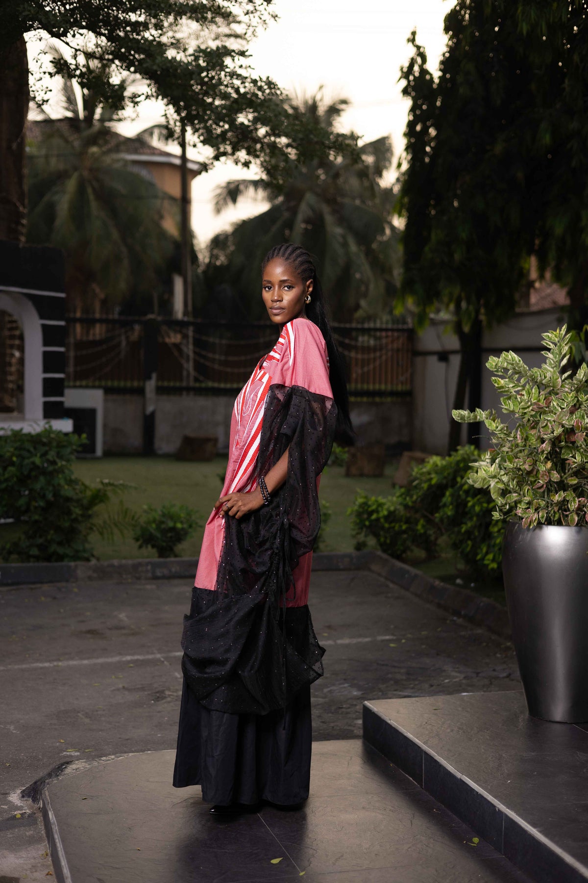 DRAPPED AGBADA