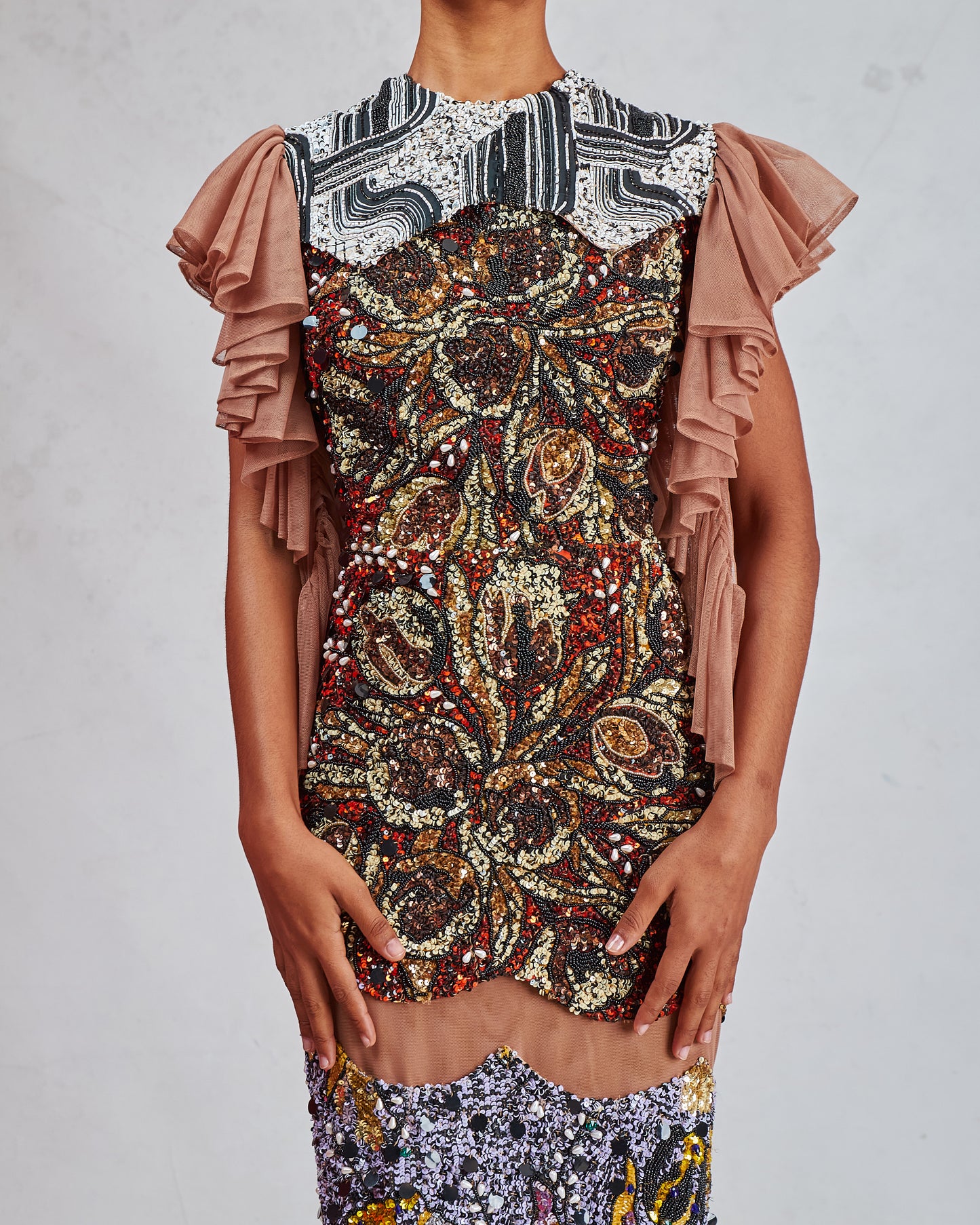 BEADED ANKARA EUDORA