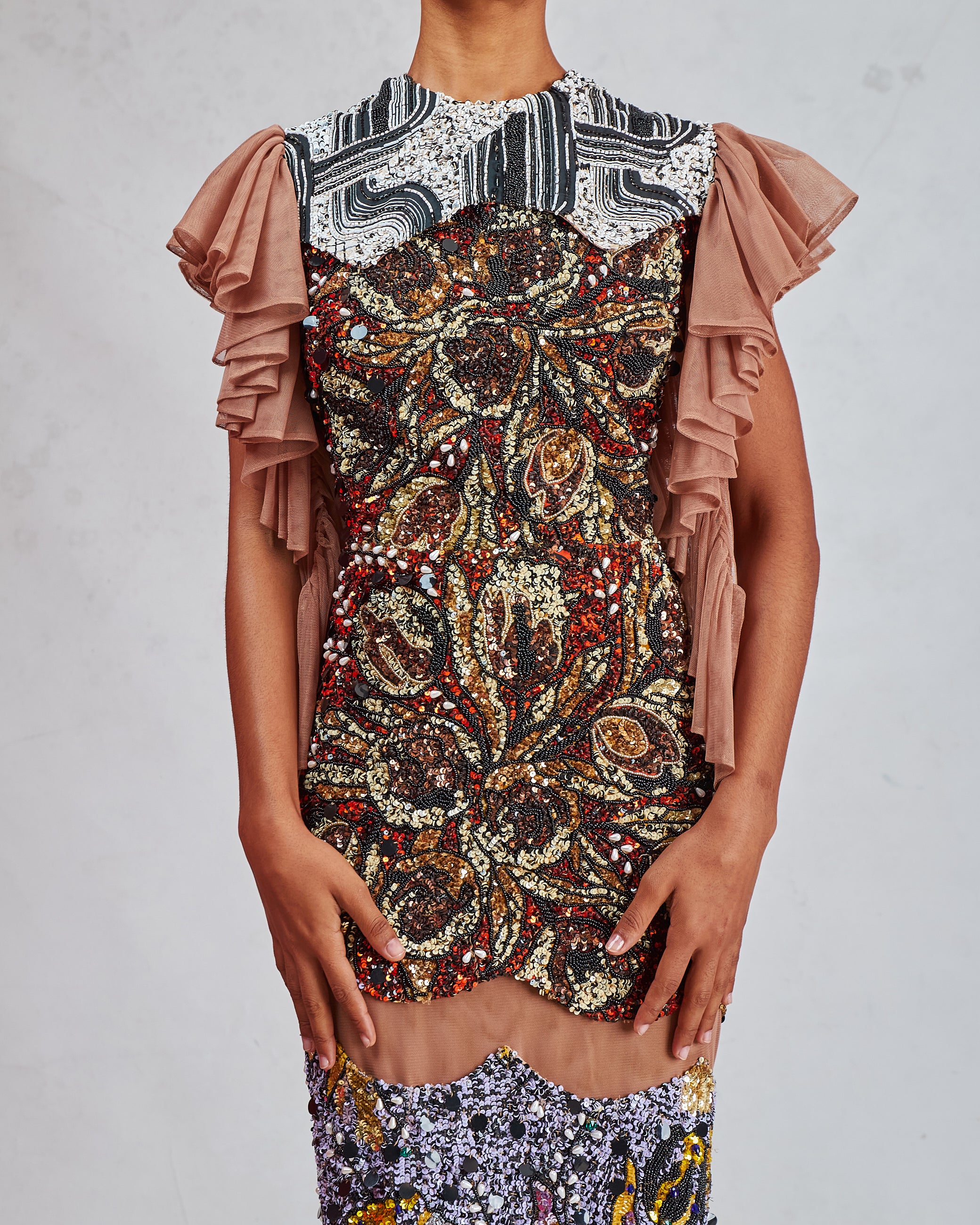 BEADED ANKARA EUDORA