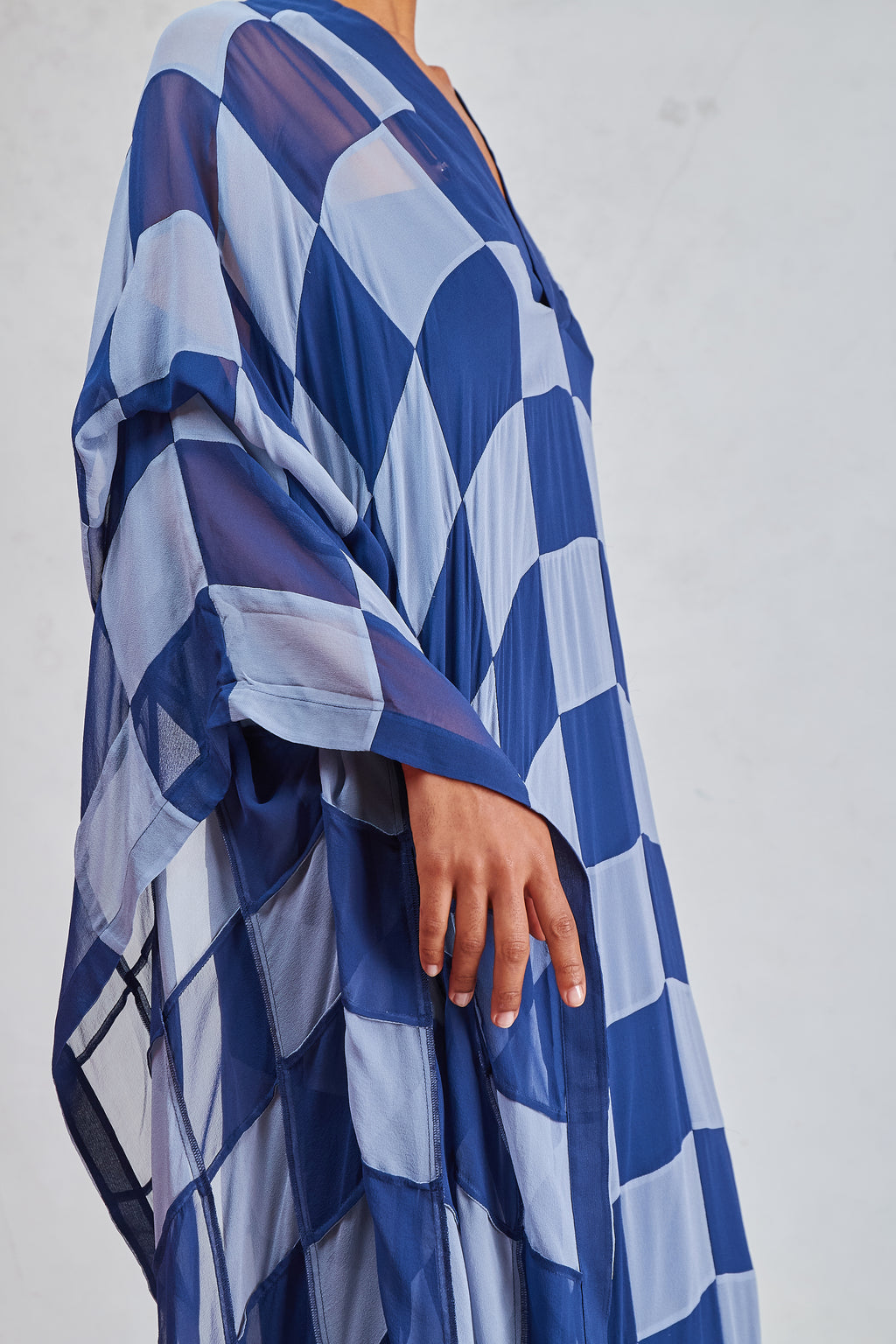 CHIFFON CHECKERED KAFTAN
