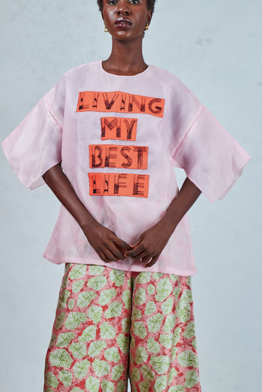 Odio Mimonet LMBL Organza Blouse in Varying Colours — luxury African fashion by OM
