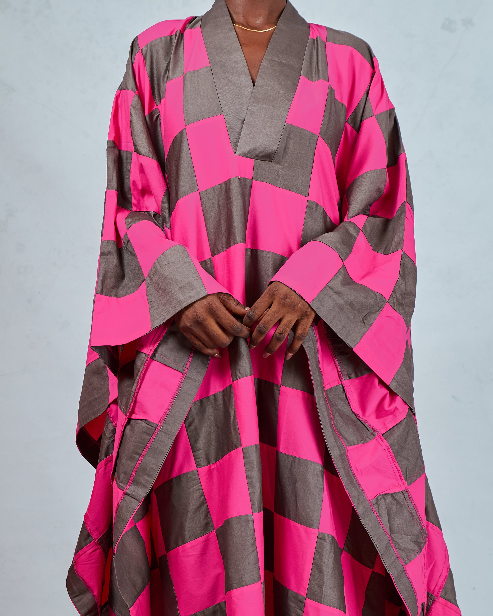 CHECKERED KAFTAN