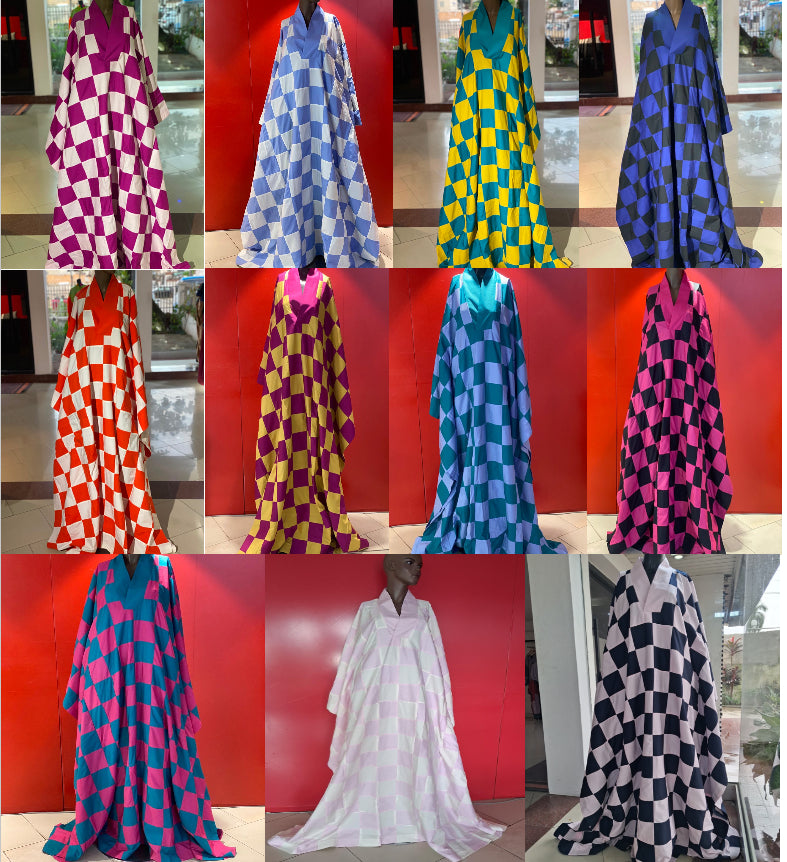 CHECKERED KAFTAN