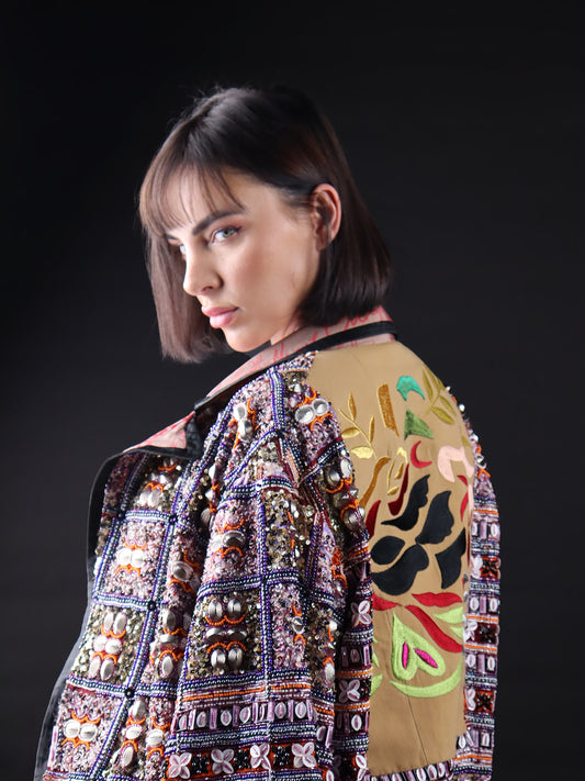 Beaded Bomber Jacket