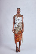 Odio Mimonet Gaga Sequined Organza Beaded Fringe Dress — luxury African fashion by OM