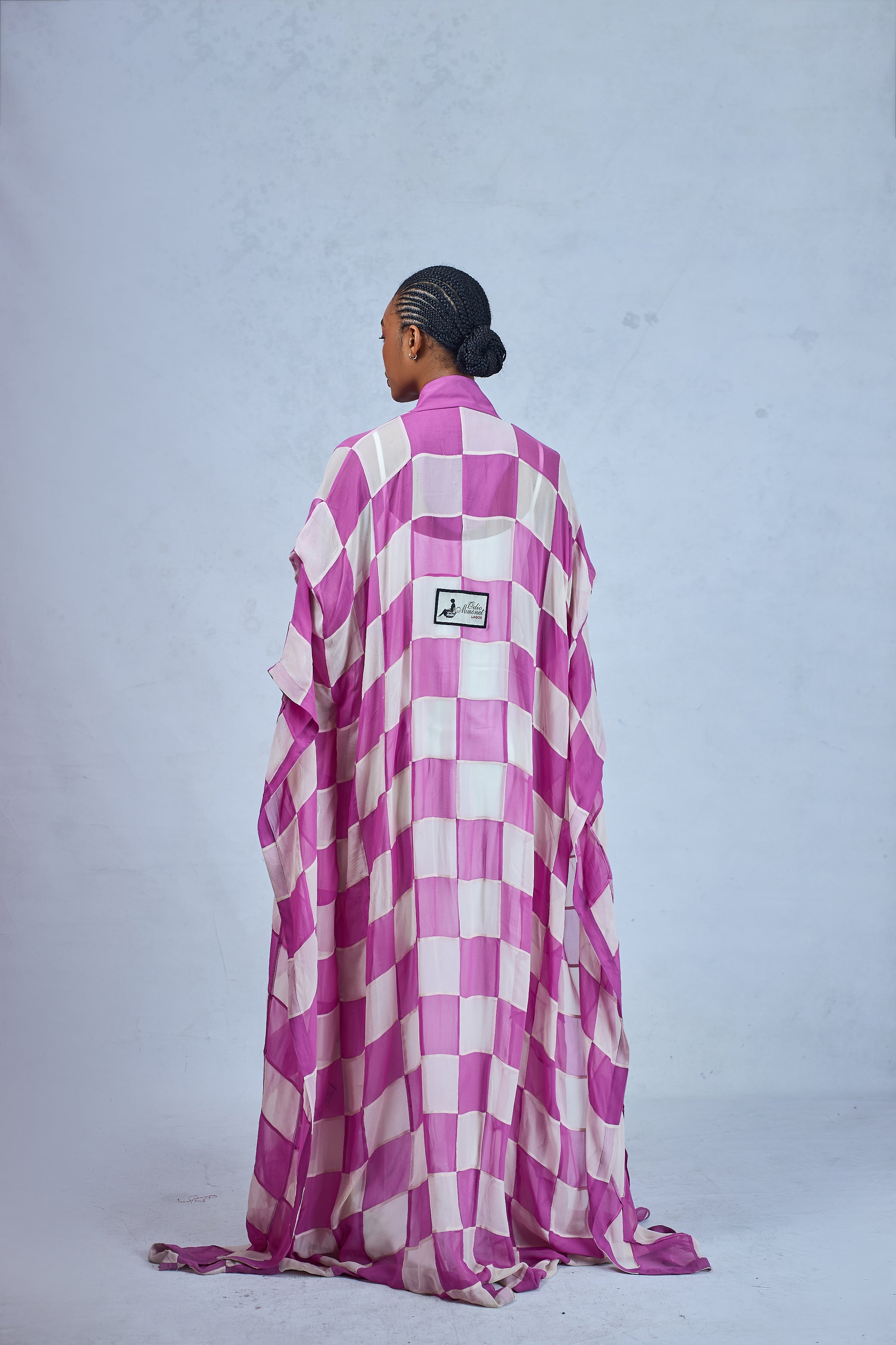 CHIFFON CHECKERED KAFTAN