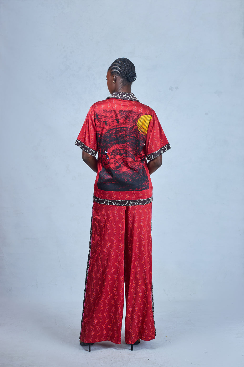 OMALISHA SILK SHORT SLEEVE SET