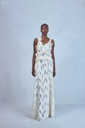 Odio Mimonet Mia Cream Cord Lace Dress — timeless luxury African fashion by OM