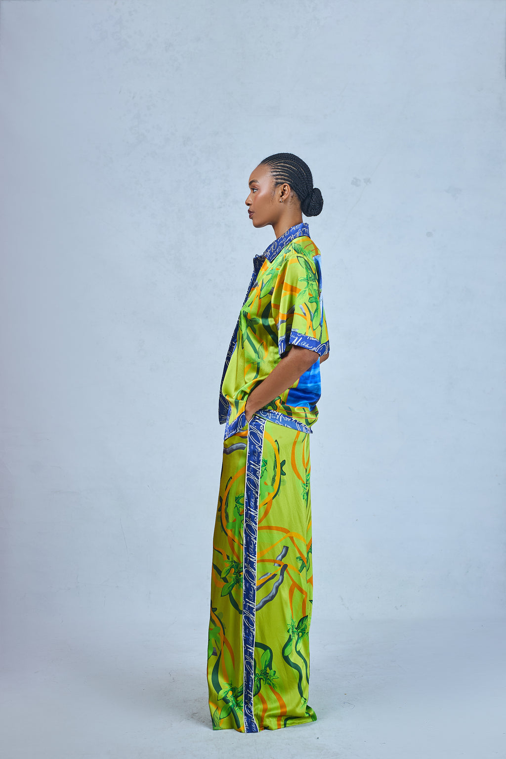 OMALISHA SILK SHORT SLEEVE SET