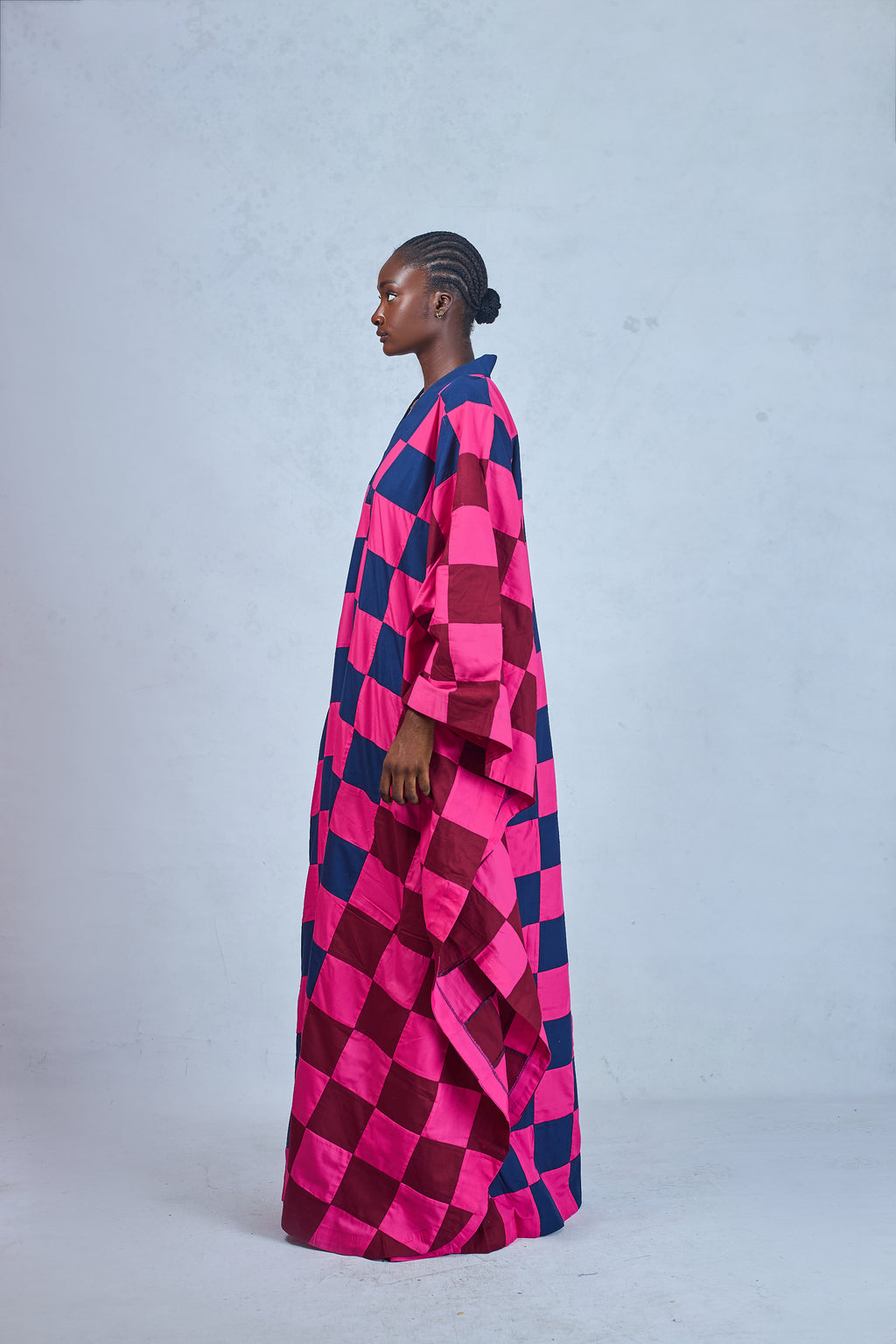 3 TONE CHECKERED KAFTAN