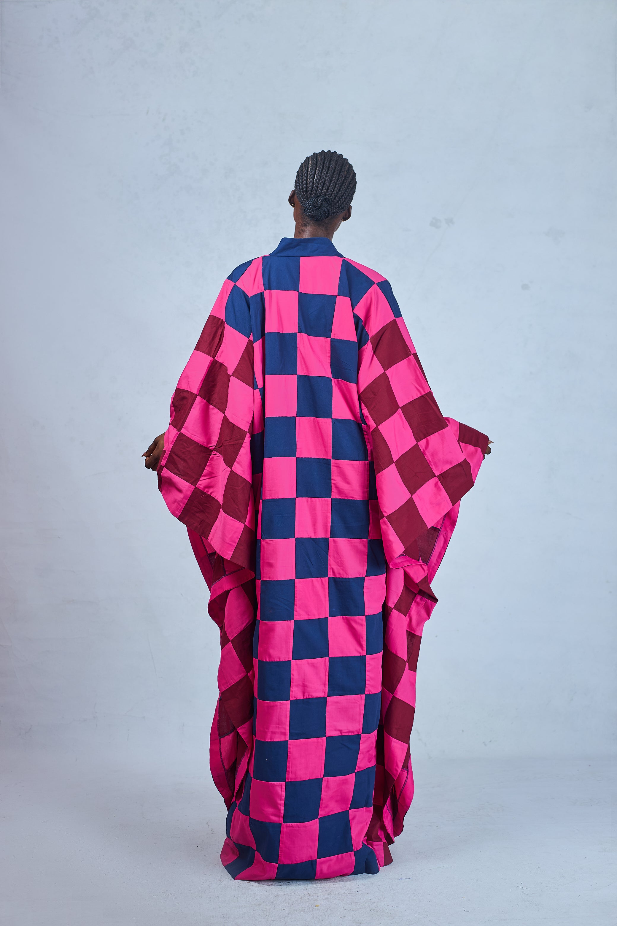 3 TONE CHECKERED KAFTAN