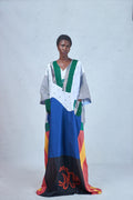 Odio Mimonet Sasha Cotton Aso-Oke Kaftan — luxury African heritage fashion by OM