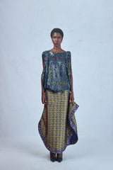 Odio Mimonet Sequin LMBL Blouse with Sequined Panels — luxury African fashion by OM