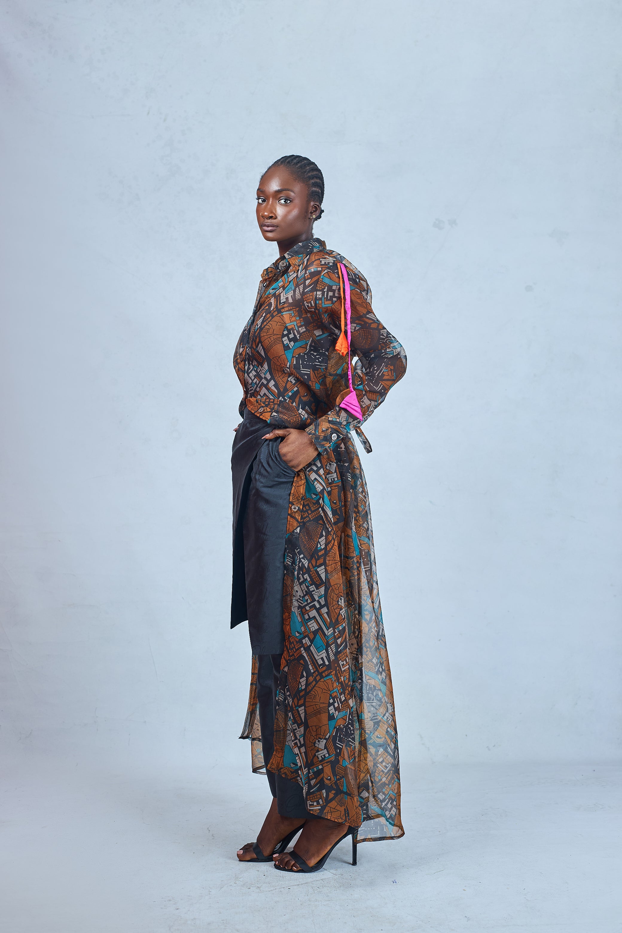 BECCA CHIFFON SHIRT DRESS