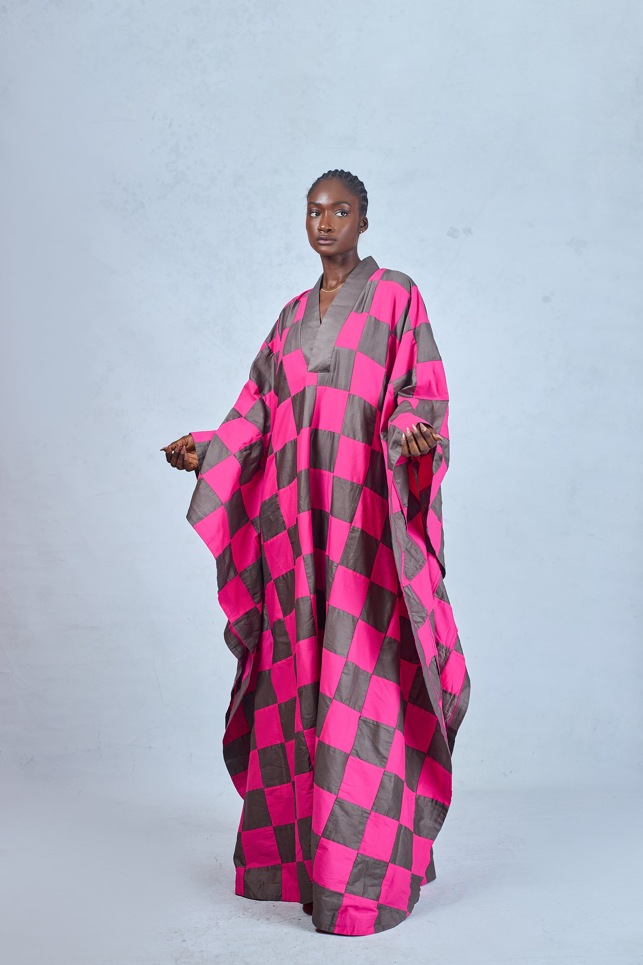 CHECKERED KAFTAN