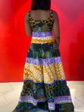 Batik Embroidered Tiered Dress