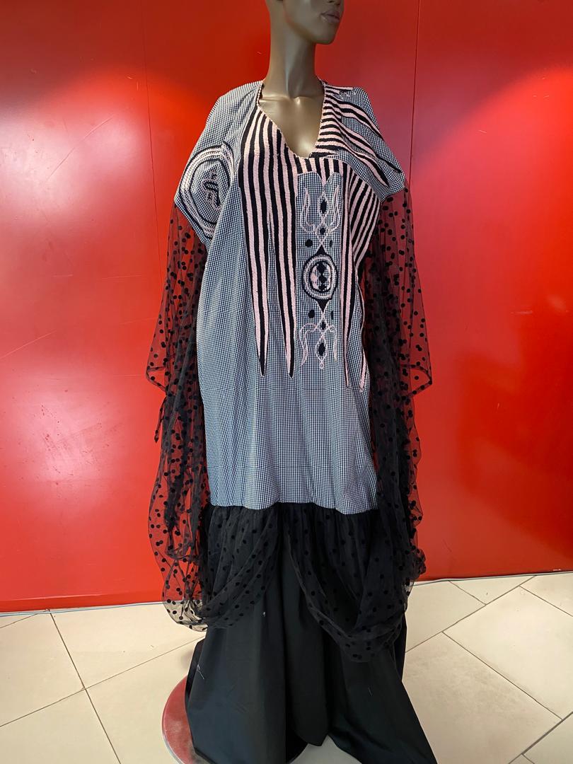 DRAPPED AGBADA BLACK