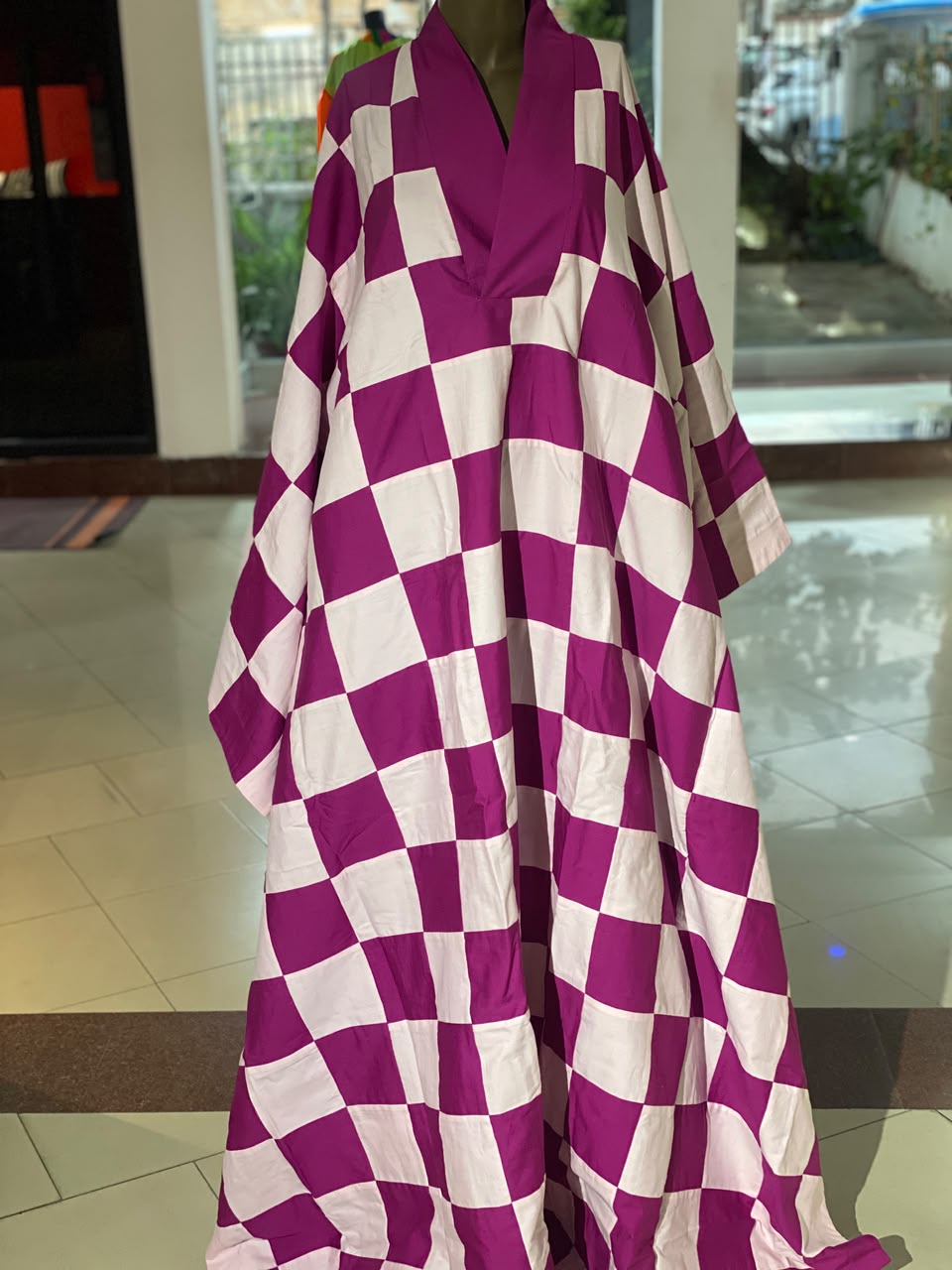 CHECKERED KAFTAN