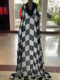 CHIFFON CHECKERED KAFTAN