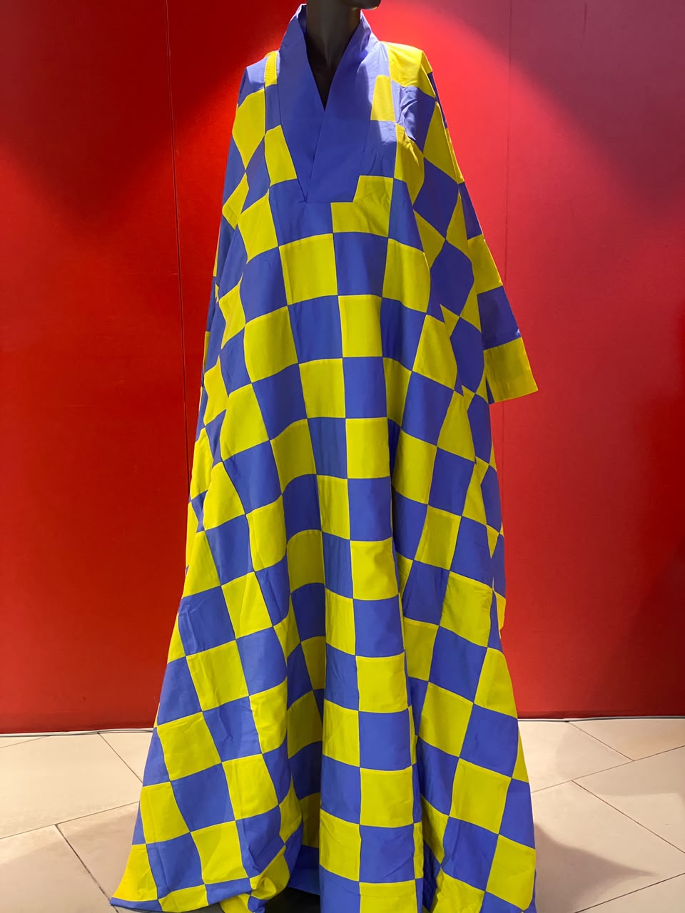 CHECKERED KAFTAN