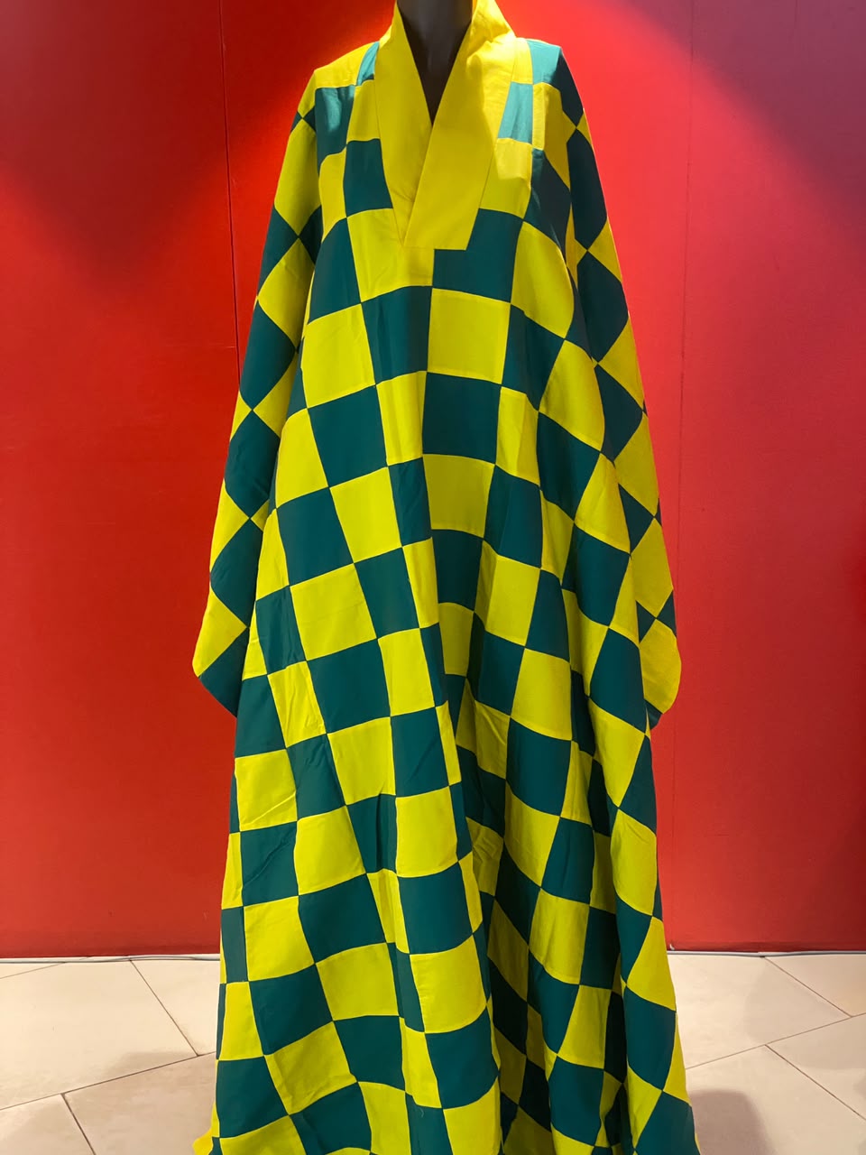 CHECKERED KAFTAN