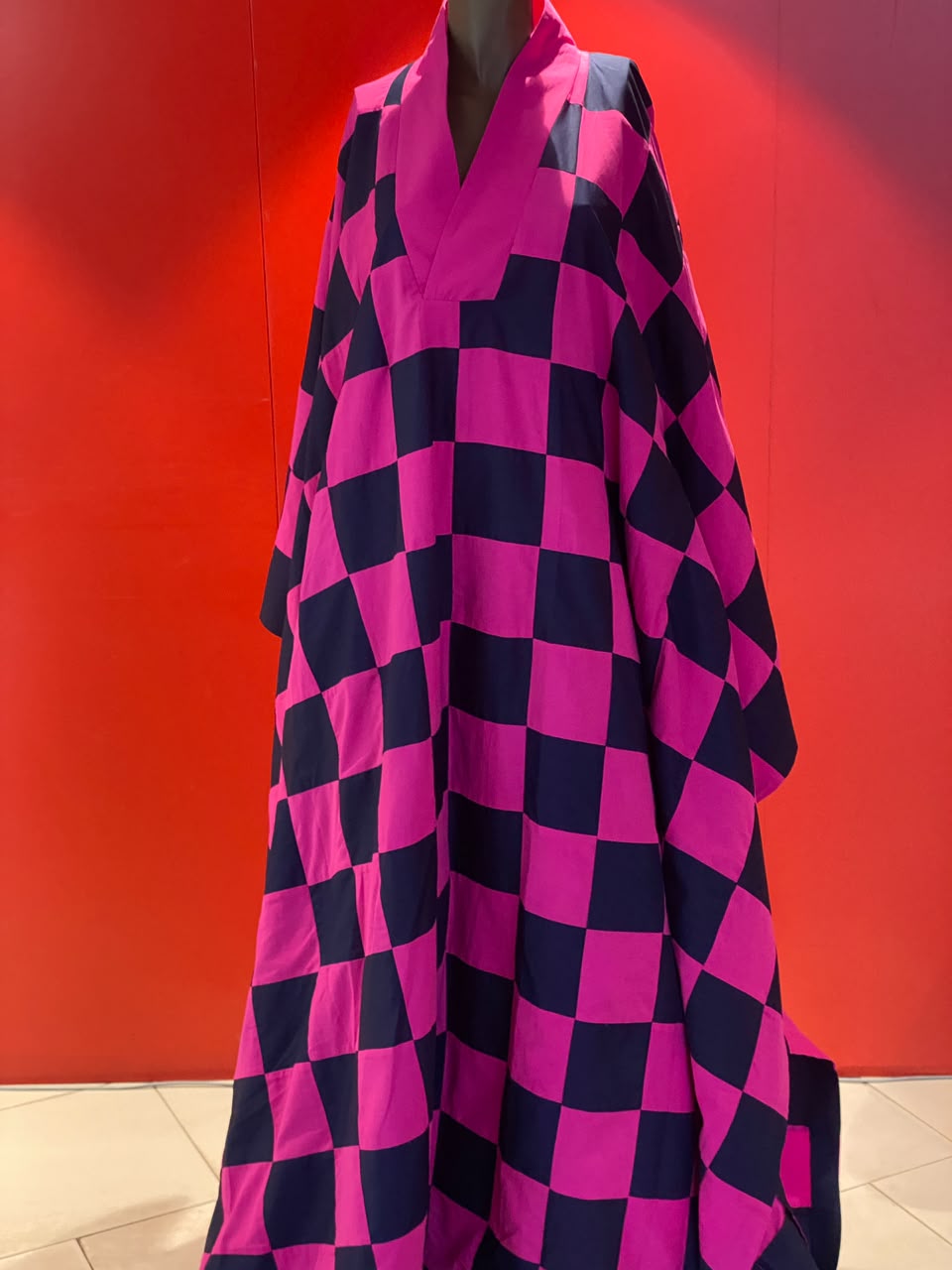 CHECKERED KAFTAN