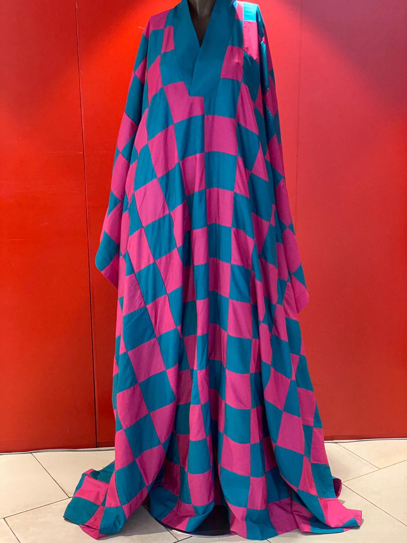 CHECKERED KAFTAN