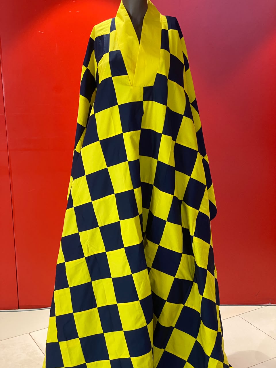 CHECKERED KAFTAN