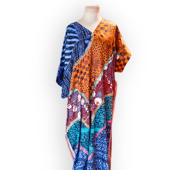 Batik Beaded Kaftan