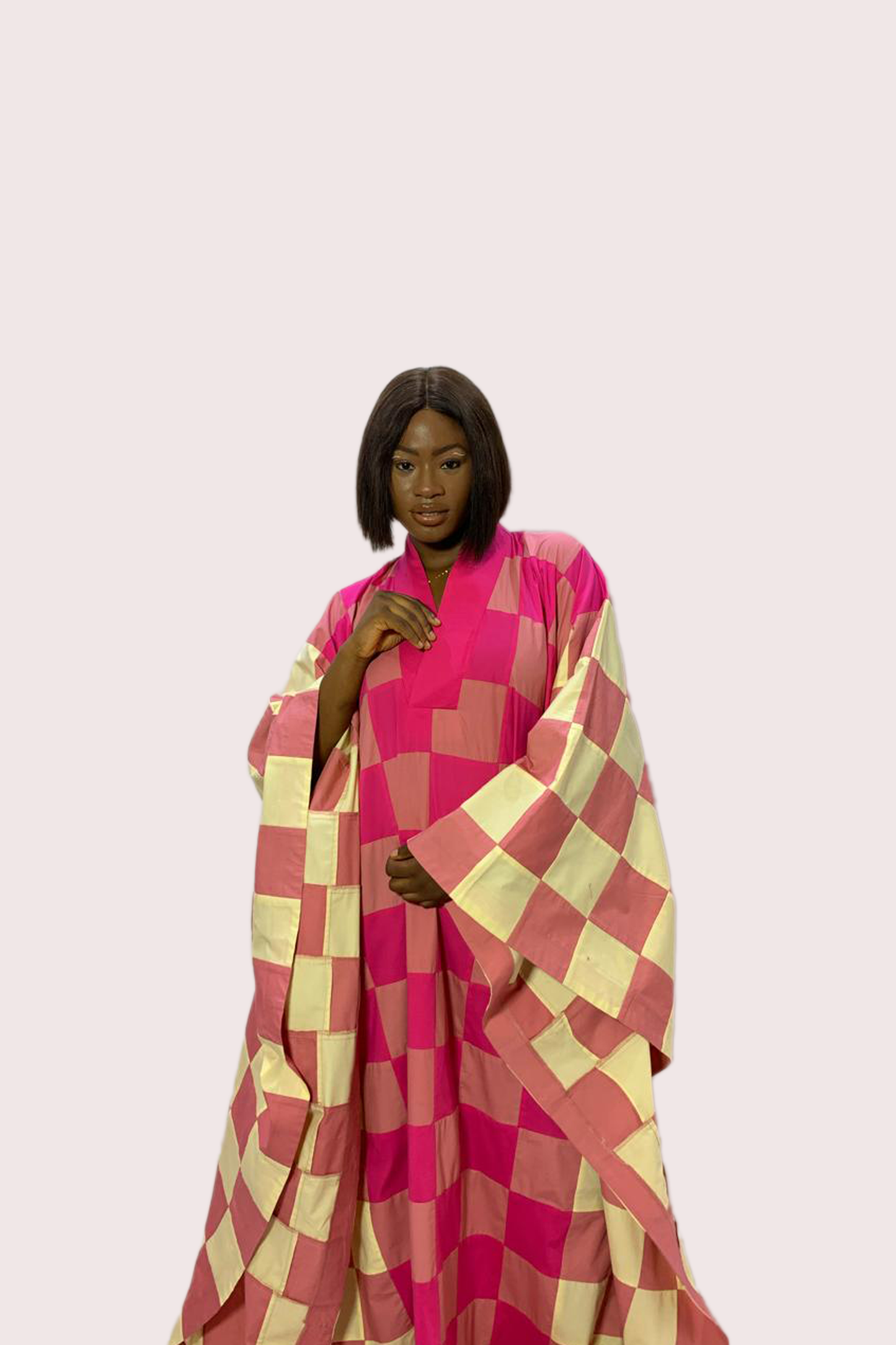 3 tone Checkered Kaftan