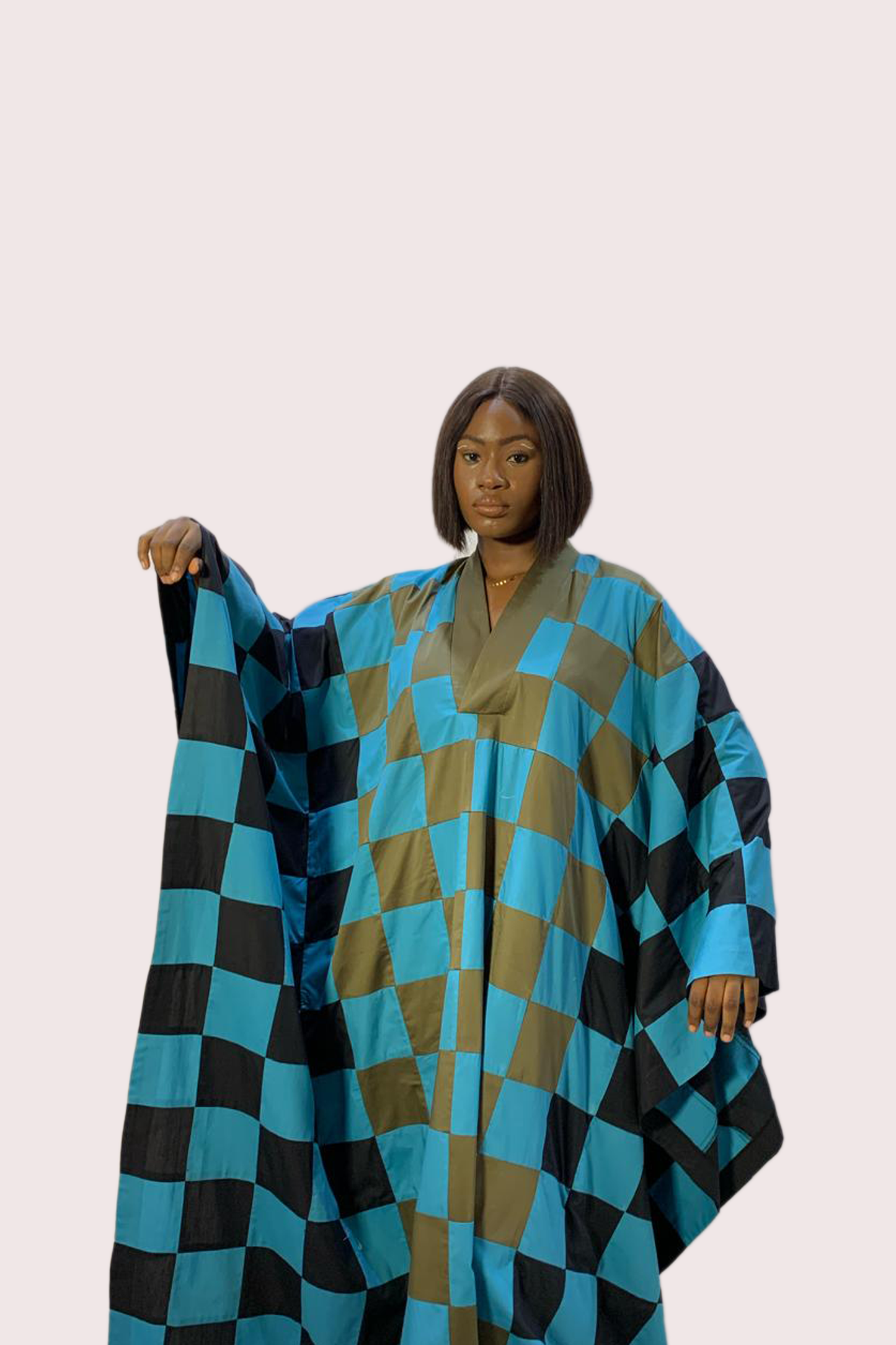 3 tone Checkered Kaftan